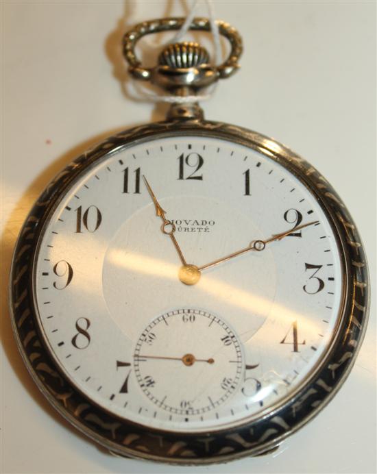 Movado Niello Work pocket watch